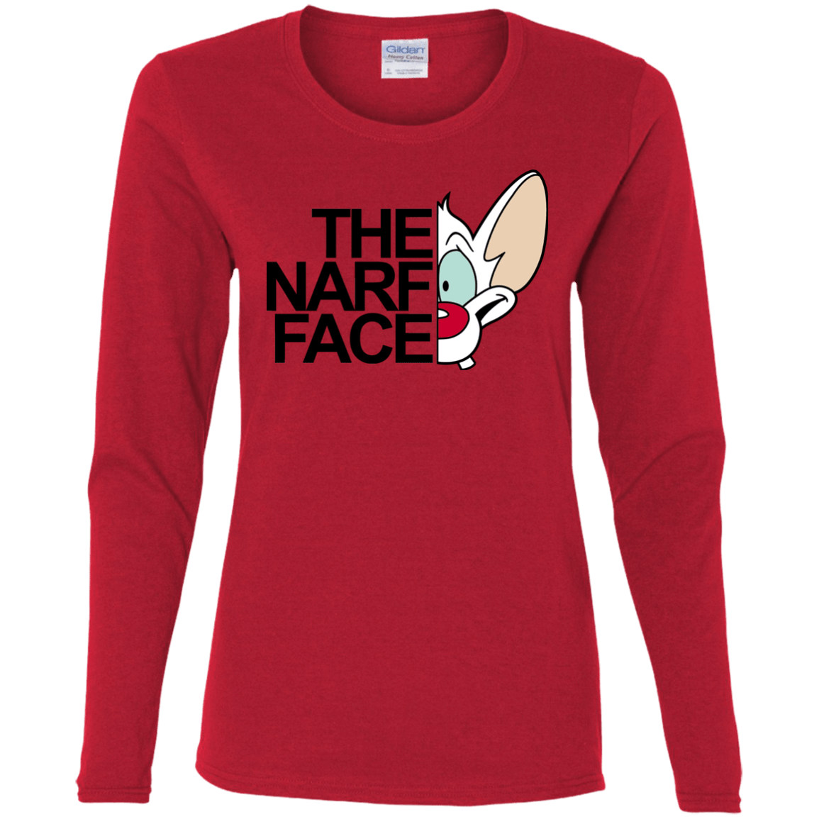 T-Shirts Red / S The Narf Face Women's Long Sleeve T-Shirt
