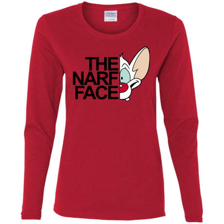 T-Shirts Red / S The Narf Face Women's Long Sleeve T-Shirt