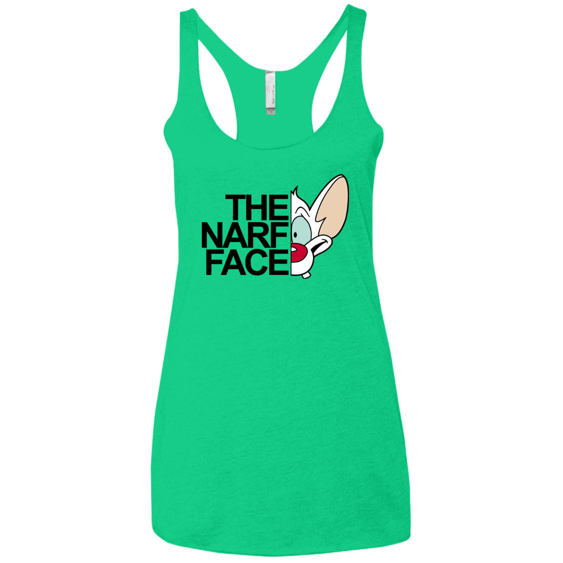 The Narf Face Women's Triblend Racerback Tank