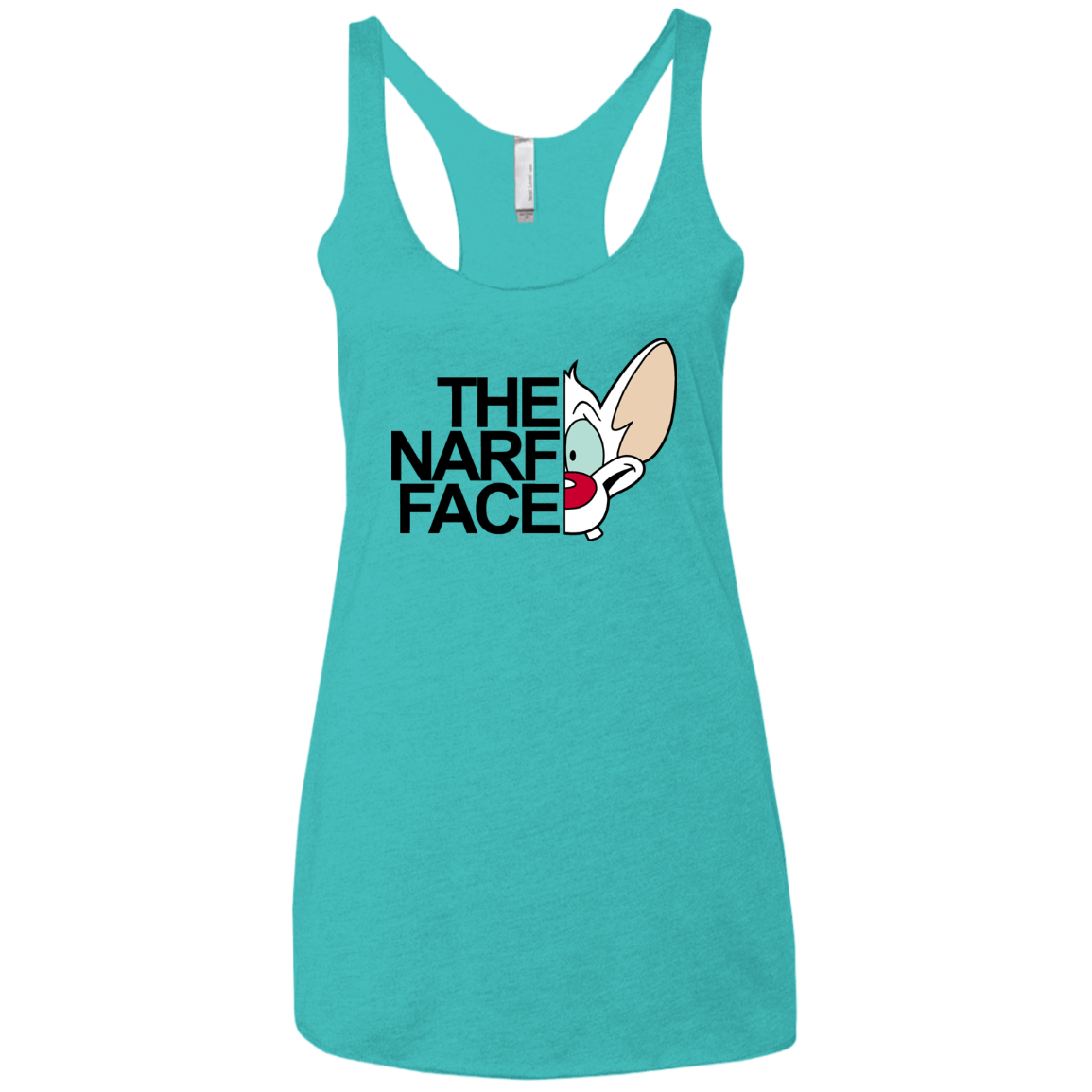 The Narf Face Women's Triblend Racerback Tank
