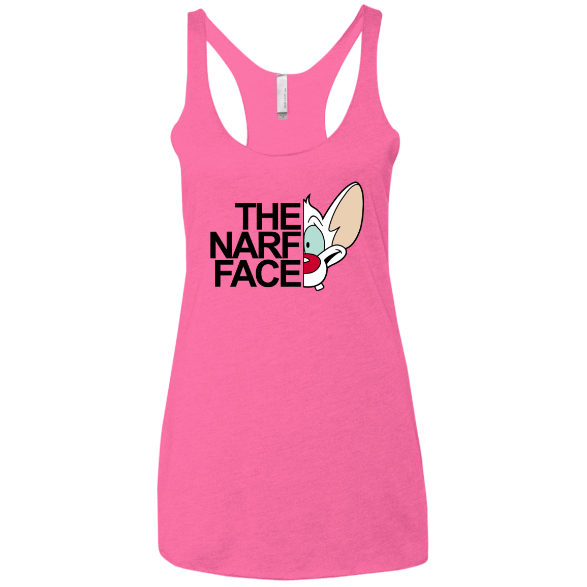 The Narf Face Women's Triblend Racerback Tank