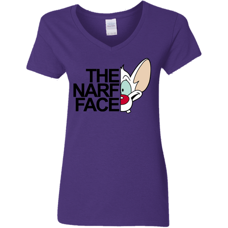 T-Shirts Purple / S The Narf Face Women's V-Neck T-Shirt
