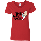 T-Shirts Red / S The Narf Face Women's V-Neck T-Shirt