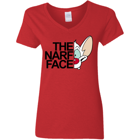 T-Shirts Red / S The Narf Face Women's V-Neck T-Shirt
