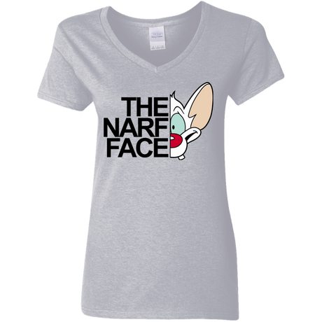 T-Shirts Sport Grey / S The Narf Face Women's V-Neck T-Shirt