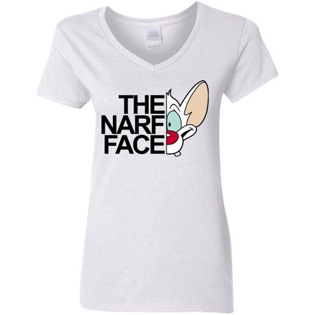 T-Shirts White / S The Narf Face Women's V-Neck T-Shirt