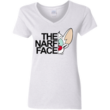 T-Shirts White / S The Narf Face Women's V-Neck T-Shirt