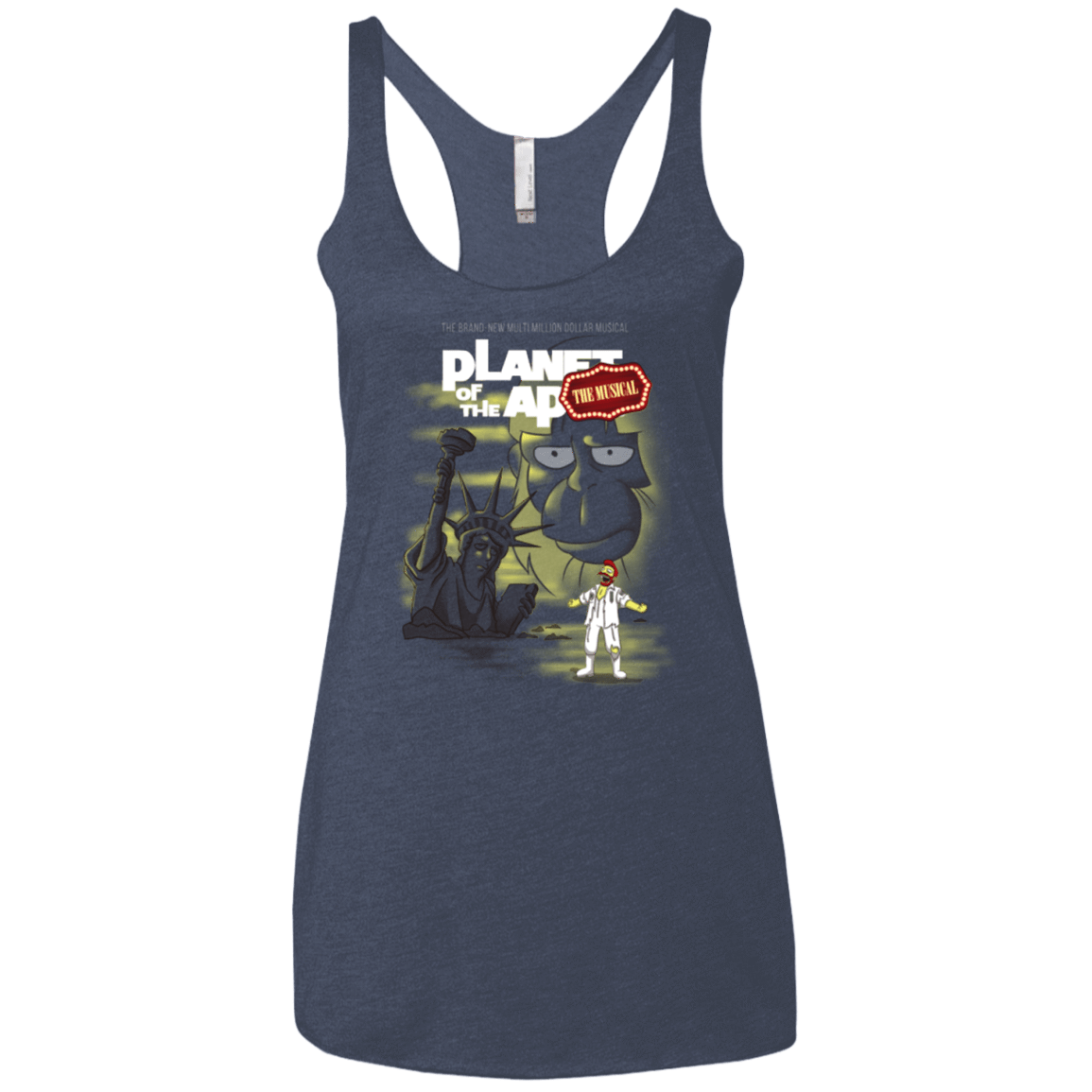 T-Shirts Vintage Navy / X-Small The new multimillion dollar musical Women's Triblend Racerback Tank