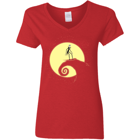 T-Shirts Red / S The Night Before Surfing Women's V-Neck T-Shirt