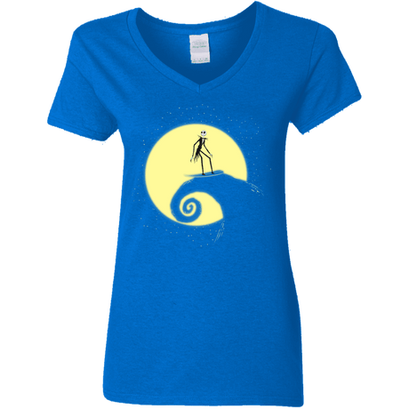 T-Shirts Royal / S The Night Before Surfing Women's V-Neck T-Shirt