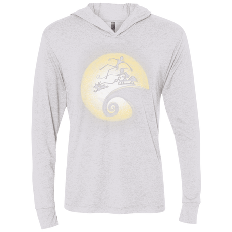 T-Shirts Heather White / X-Small The Nightmare Before Grinchmas Triblend Long Sleeve Hoodie Tee