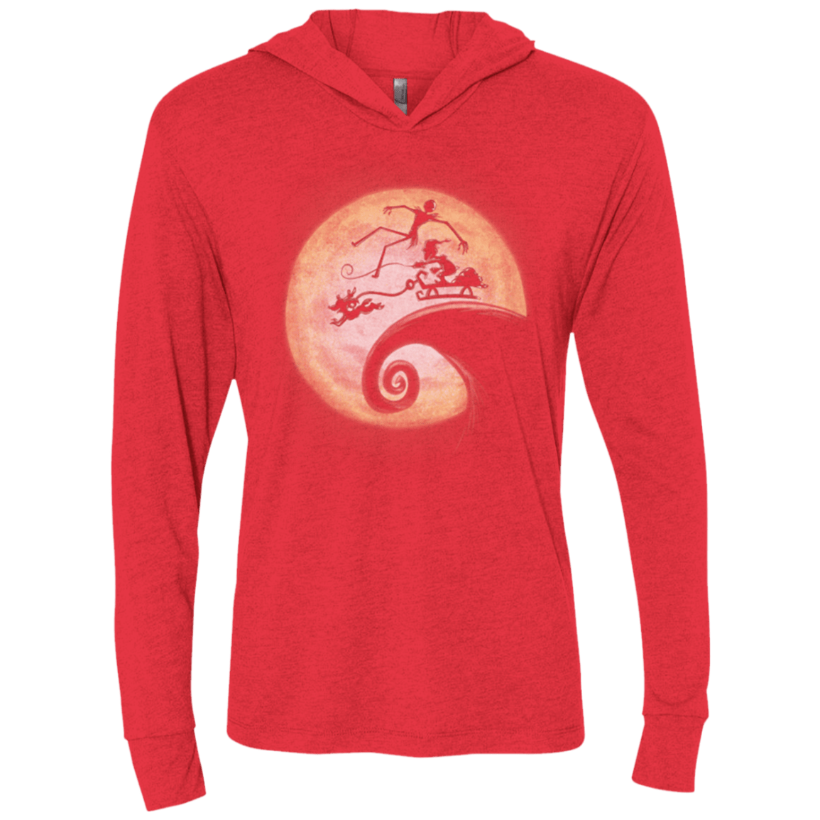 T-Shirts Vintage Red / X-Small The Nightmare Before Grinchmas Triblend Long Sleeve Hoodie Tee