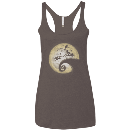 T-Shirts Macchiato / X-Small The Nightmare Before Grinchmas Women's Triblend Racerback Tank