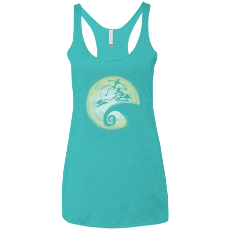 T-Shirts Tahiti Blue / X-Small The Nightmare Before Grinchmas Women's Triblend Racerback Tank