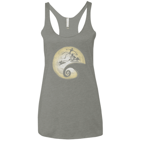 T-Shirts Venetian Grey / X-Small The Nightmare Before Grinchmas Women's Triblend Racerback Tank