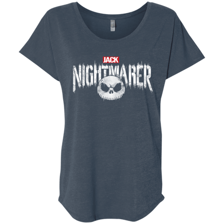 T-Shirts Indigo / X-Small The Nightmarer Triblend Dolman Sleeve