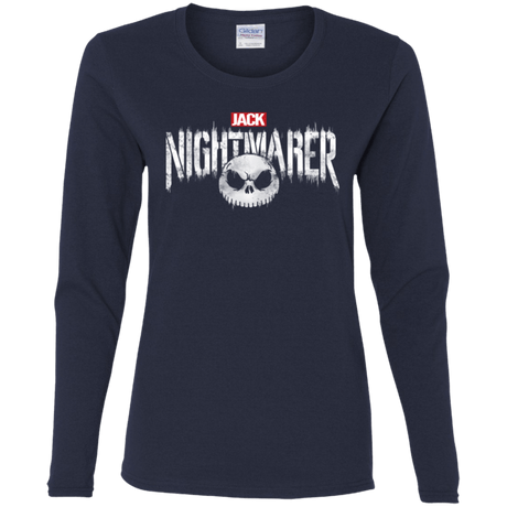 T-Shirts Navy / S The Nightmarer Women's Long Sleeve T-Shirt