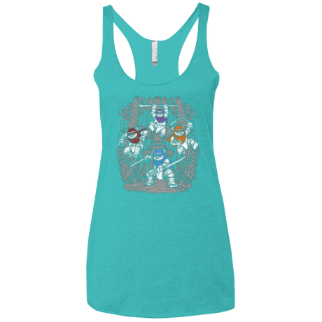 T-Shirts Tahiti Blue / X-Small The Ninja Savages Women's Triblend Racerback Tank