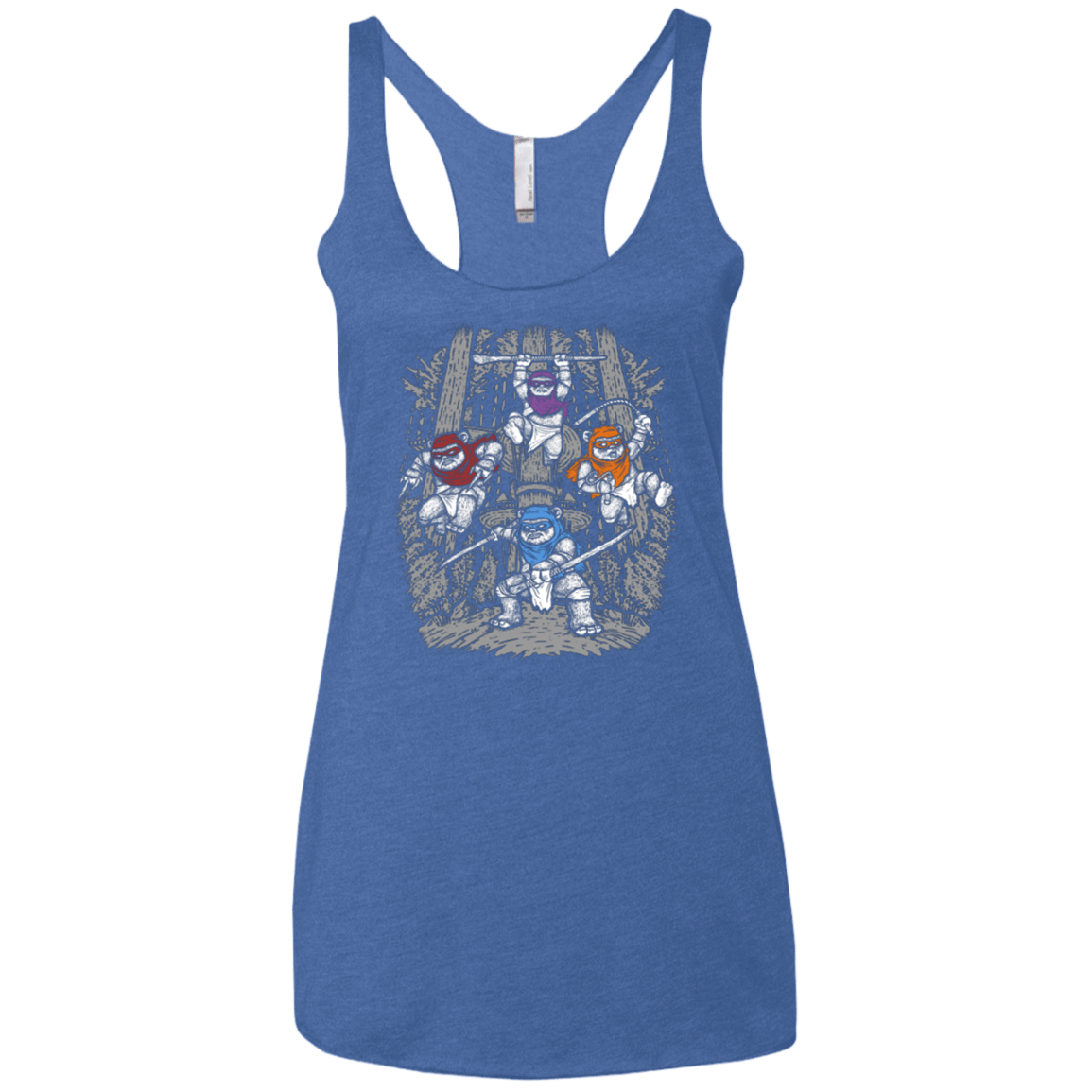 T-Shirts Vintage Royal / X-Small The Ninja Savages Women's Triblend Racerback Tank