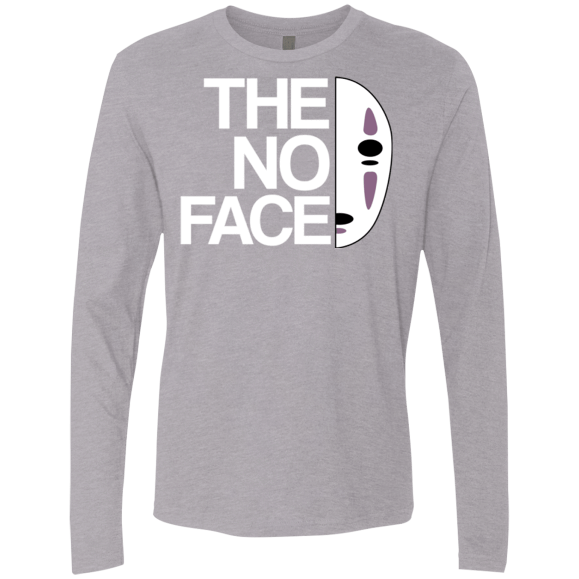 T-Shirts Heather Grey / Small The No Face Men's Premium Long Sleeve