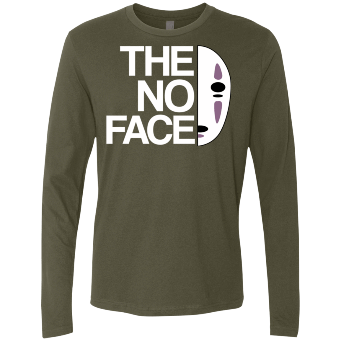 T-Shirts Military Green / Small The No Face Men's Premium Long Sleeve