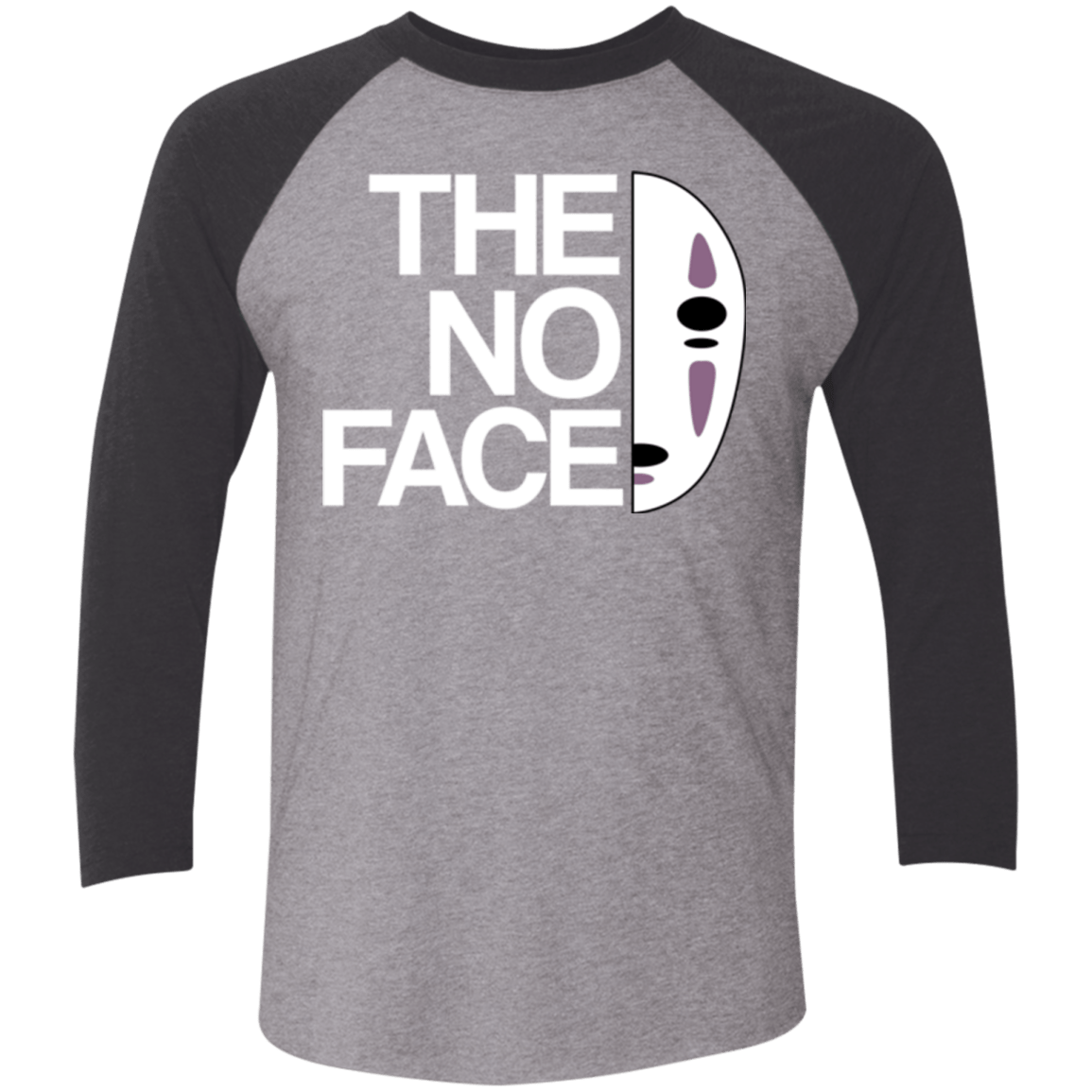 T-Shirts Premium Heather/ Vintage Black / X-Small The No Face Men's Triblend 3/4 Sleeve