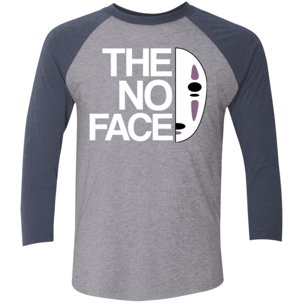 T-Shirts Premium Heather/ Vintage Navy / X-Small The No Face Men's Triblend 3/4 Sleeve