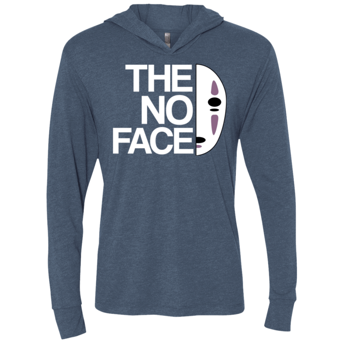 T-Shirts Indigo / X-Small The No Face Triblend Long Sleeve Hoodie Tee