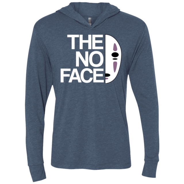 T-Shirts Indigo / X-Small The No Face Triblend Long Sleeve Hoodie Tee