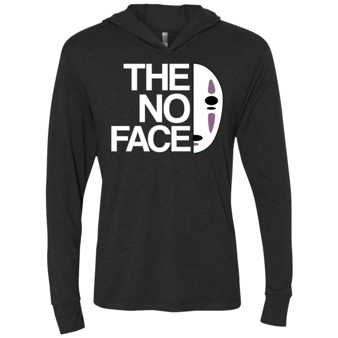 T-Shirts Vintage Black / X-Small The No Face Triblend Long Sleeve Hoodie Tee