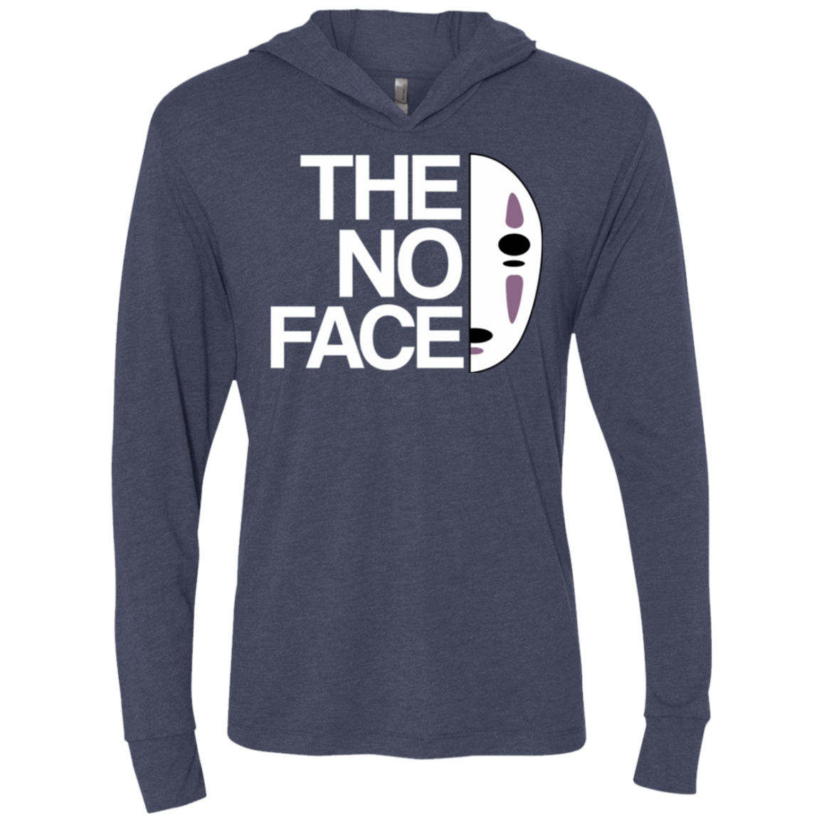 T-Shirts Vintage Navy / X-Small The No Face Triblend Long Sleeve Hoodie Tee