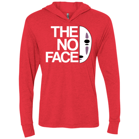T-Shirts Vintage Red / X-Small The No Face Triblend Long Sleeve Hoodie Tee