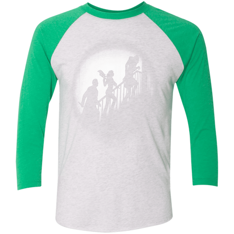 T-Shirts Heather White/Envy / X-Small The Nosferatu Slayer Men's Triblend 3/4 Sleeve