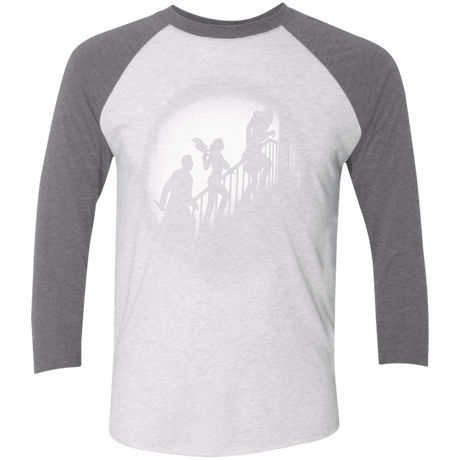 T-Shirts Heather White/Premium Heather / X-Small The Nosferatu Slayer Men's Triblend 3/4 Sleeve