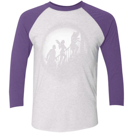 T-Shirts Heather White/Purple Rush / X-Small The Nosferatu Slayer Men's Triblend 3/4 Sleeve