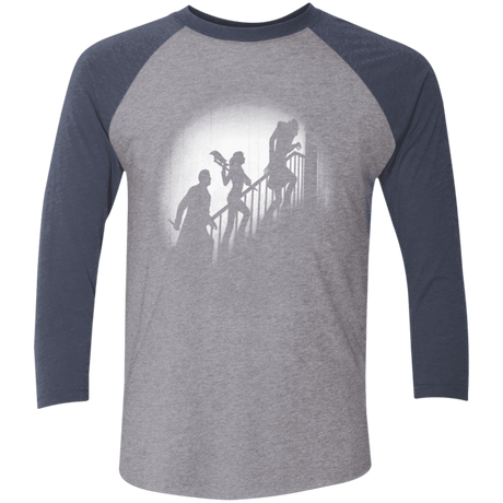 T-Shirts Premium Heather/ Vintage Navy / X-Small The Nosferatu Slayer Men's Triblend 3/4 Sleeve