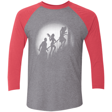 T-Shirts Premium Heather/ Vintage Red / X-Small The Nosferatu Slayer Men's Triblend 3/4 Sleeve