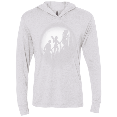 T-Shirts Heather White / X-Small The Nosferatu Slayer Triblend Long Sleeve Hoodie Tee