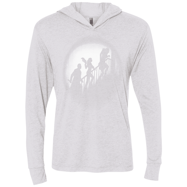T-Shirts Heather White / X-Small The Nosferatu Slayer Triblend Long Sleeve Hoodie Tee