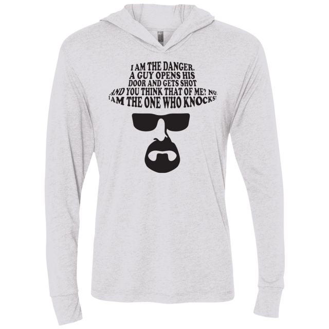 T-Shirts Heather White / X-Small The One Who Knocks Triblend Long Sleeve Hoodie Tee