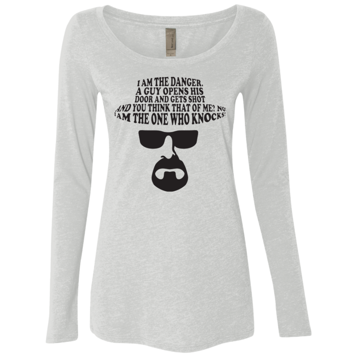 T-Shirts Heather White / Small The One Who Knocks Women's Triblend Long Sleeve Shirt
