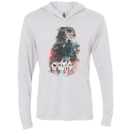 T-Shirts Heather White / X-Small The Owls are Not What They Seem Triblend Long Sleeve Hoodie Tee