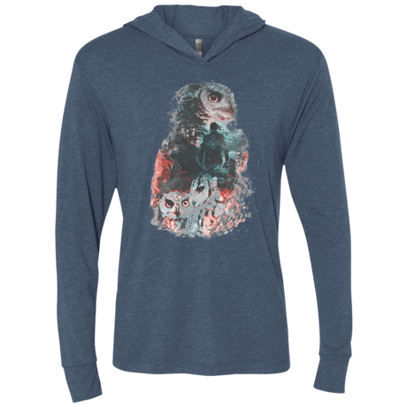 T-Shirts Indigo / X-Small The Owls are Not What They Seem Triblend Long Sleeve Hoodie Tee