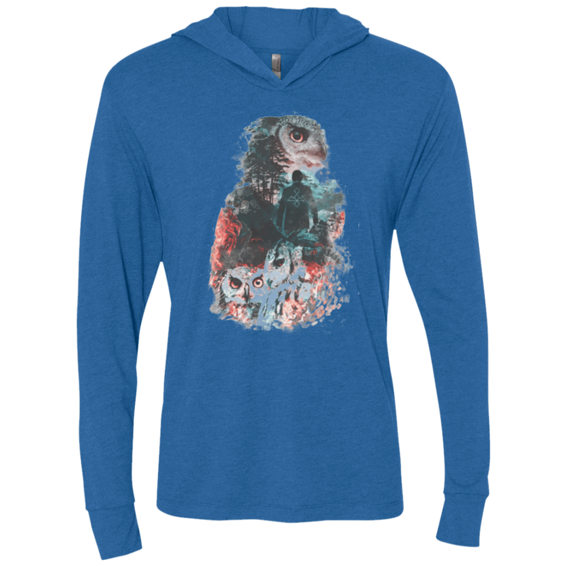 T-Shirts Vintage Royal / X-Small The Owls are Not What They Seem Triblend Long Sleeve Hoodie Tee