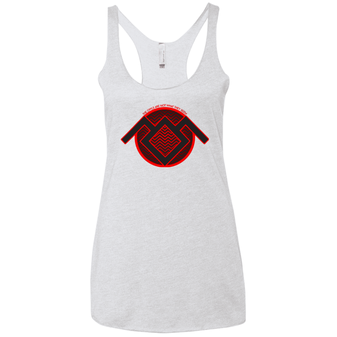 T-Shirts Heather White / X-Small The Owls are Not what they Seem Women's Triblend Racerback Tank