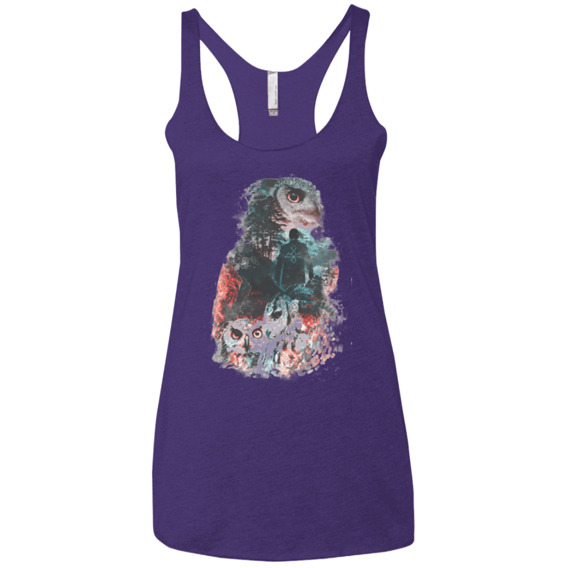 T-Shirts Purple / X-Small The Owls are Not What They Seem Women's Triblend Racerback Tank