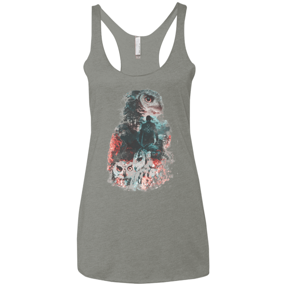 T-Shirts Venetian Grey / X-Small The Owls are Not What They Seem Women's Triblend Racerback Tank