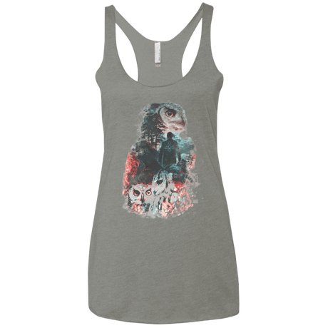T-Shirts Venetian Grey / X-Small The Owls are Not What They Seem Women's Triblend Racerback Tank