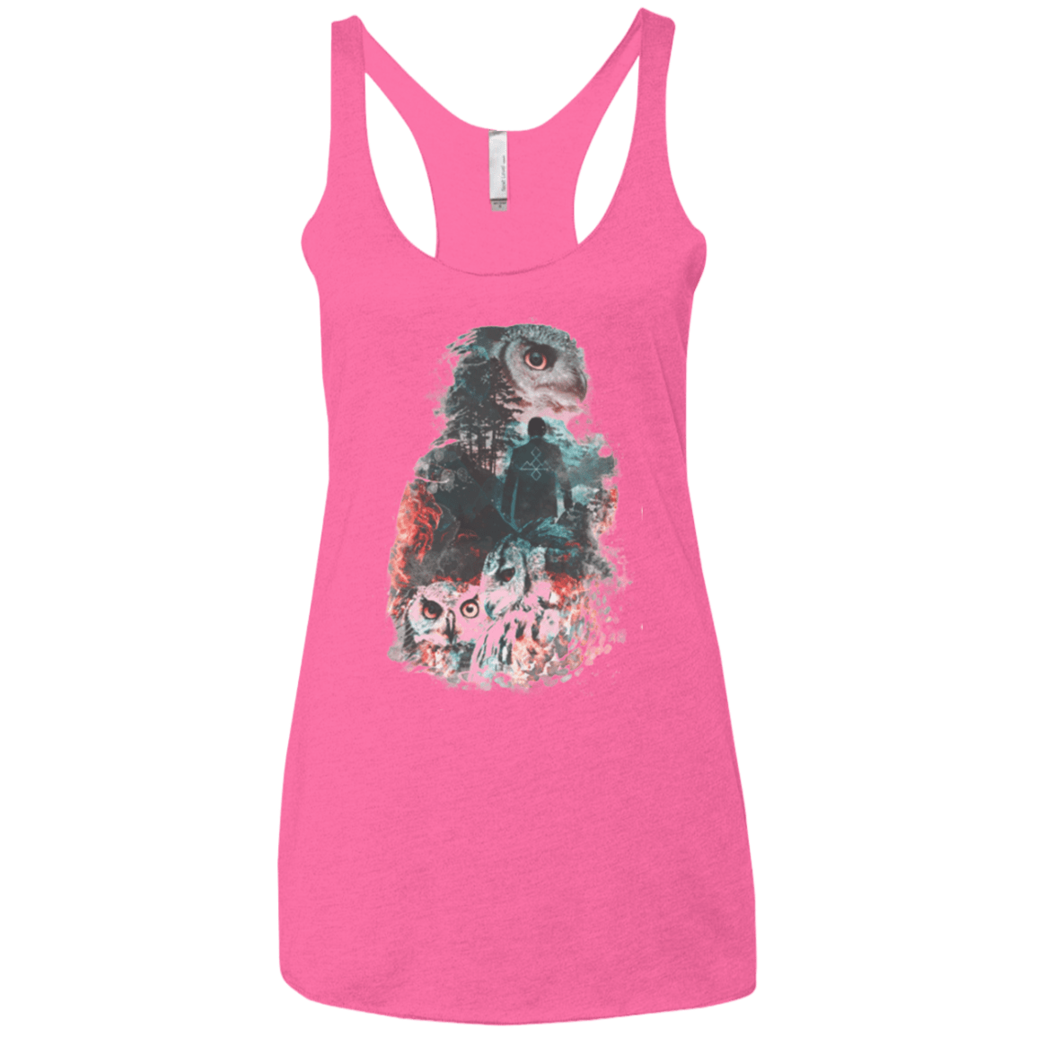 T-Shirts Vintage Pink / X-Small The Owls are Not What They Seem Women's Triblend Racerback Tank