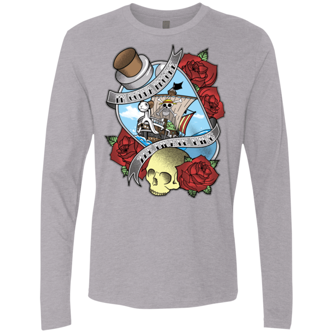 T-Shirts Heather Grey / Small The Pirate King Men's Premium Long Sleeve